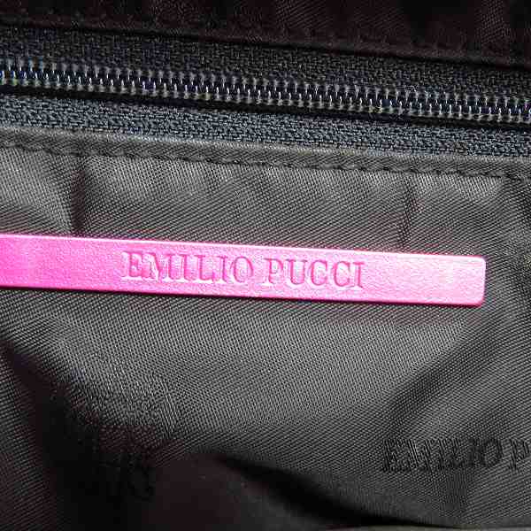 実際に弊社で買取させて頂いたEMILIO PUCCI/エミリオ・プッチ レザー切替 総柄トートバッグの画像 4枚目
