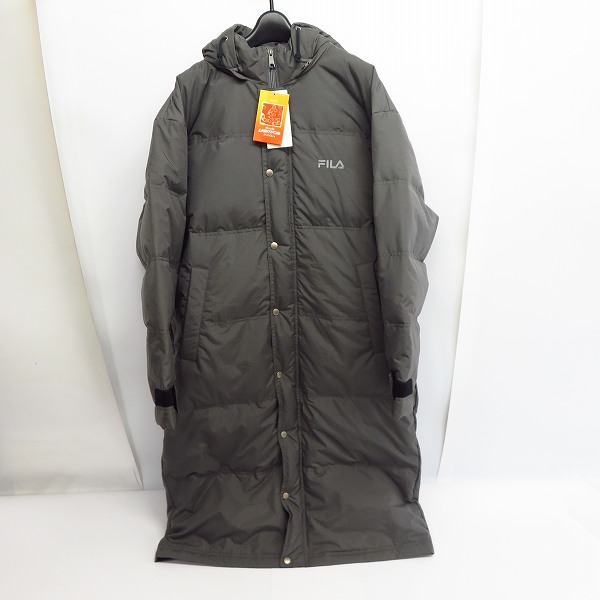実際に弊社で買取させて頂いた【未使用】FILA/フィラ ナイロン ロングコート グレー 16JIW3367/L