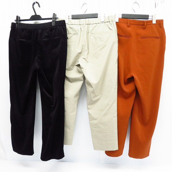 実際に弊社で買取させて頂いたHARE/ハレ スラックスパンツ/ベロアパンツ HA010089AD/ HA010127AD/HA010096ST/S/M 3点セットの画像 1枚目
