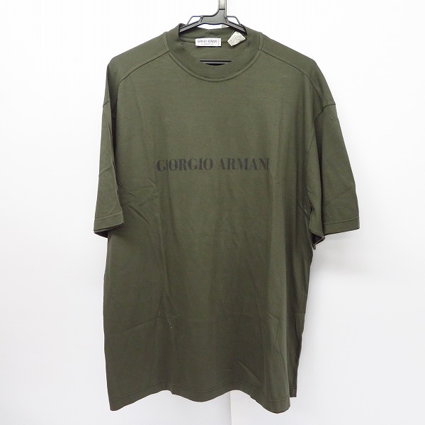 実際に弊社で買取させて頂いたGIORGIO ARMANI/ジョルジオアルマーニ イタリア製 ロゴプリントモックネック半袖Tシャツ M