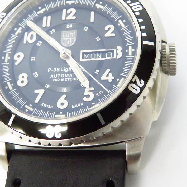 実際に弊社で買取させて頂いたLUMINOX/ルミノックス P-38 LIGHTNING/ライトニング オートマチック/自動巻き ウォッチ/腕時計 Ref.9401の画像 6枚目