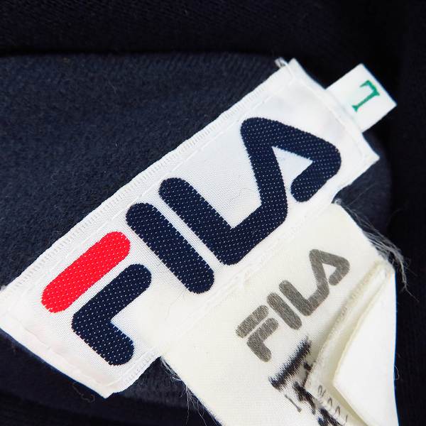 実際に弊社で買取させて頂いたFILA/フィラ ロゴ総柄 リバーシブル ジップアップブルゾン Lの画像 4枚目