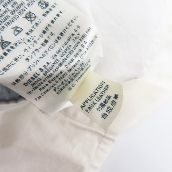 実際に弊社で買取させて頂いたDIESEL BLACK GOLD/ディーゼルブラックゴールド バックプリント 長袖シャツ ホワイト/46の画像 3枚目