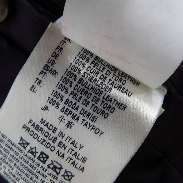 実際に弊社で買取させて頂いたDIESEL BLACK GOLD/ディーゼルブラックゴールド カウレザー ダブルライダース/44の画像 5枚目