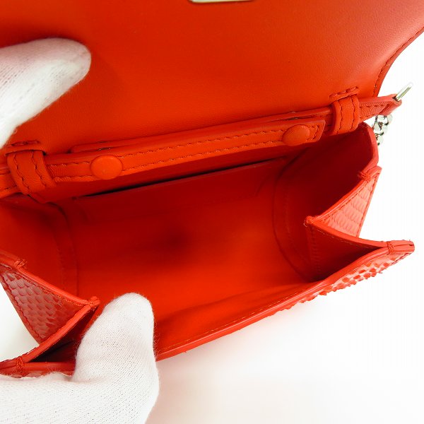 実際に弊社で買取させて頂いたGIVENCHY/ジバンシー パイソンレザー ショルダーバッグ/ポーチの画像 3枚目