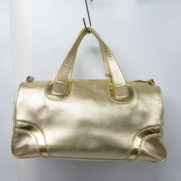 実際に弊社で買取させて頂いたLOEWE/ロエベ レザー ハンドバッグ ゴールドの画像 1枚目
