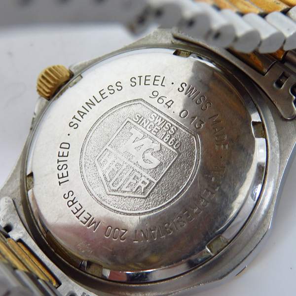 実際に弊社で買取させて頂いたTAG Heuer/タグホイヤー  2000 プロフェッショナル 200METERS 964 013 【動作未確認】の画像 3枚目