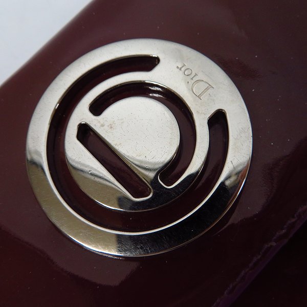 実際に弊社で買取させて頂いた【難有り】Christian Dior/クリスチャン・ディオール ロゴプレート エナメル 二つ折り長財布の画像 9枚目