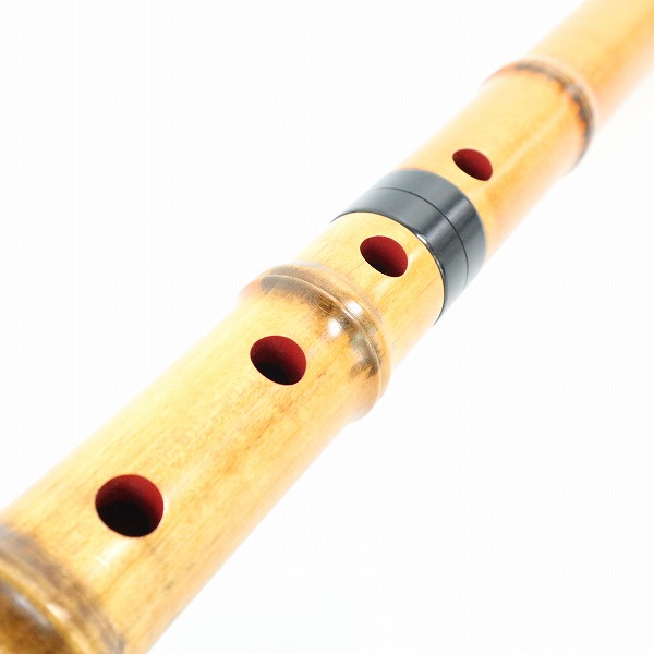 実際に弊社で買取させて頂いた尺八 胡蝶 銘 約42cm 琴古流 尺八 和楽器 難あり品の画像 4枚目