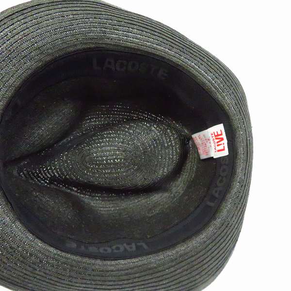 実際に弊社で買取させて頂いたLACOSTE/ラコステ 日本製 ストローハット /帽子 58cmの画像 5枚目