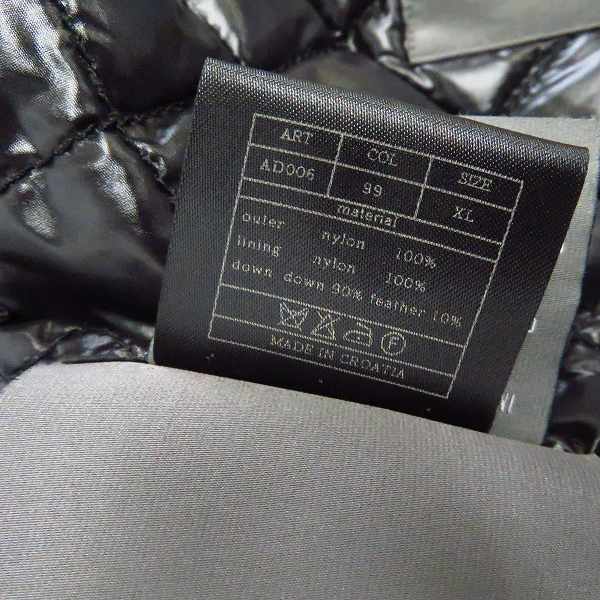 実際に弊社で買取させて頂いたAKM×DUVETICA/エーケーエム×デュベティカ Wライダース ダウンジャケット AD006/XLの画像 3枚目