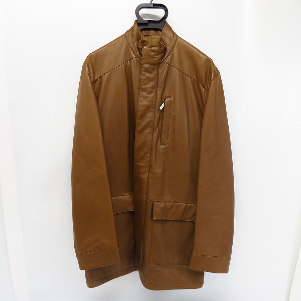 実際に弊社で買取させて頂いたLOEWE/ロエベ ラムレザー シングルライダースジャケット ブラウン/50