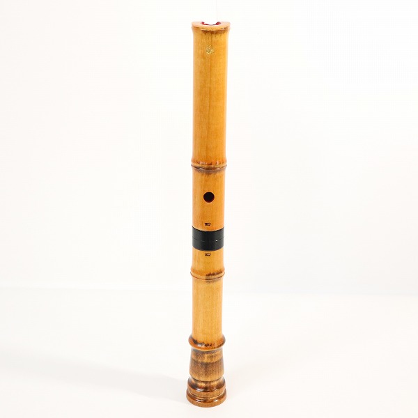 実際に弊社で買取させて頂いた尺八 胡蝶 銘 約42cm 琴古流 尺八 和楽器 難あり品の画像 2枚目