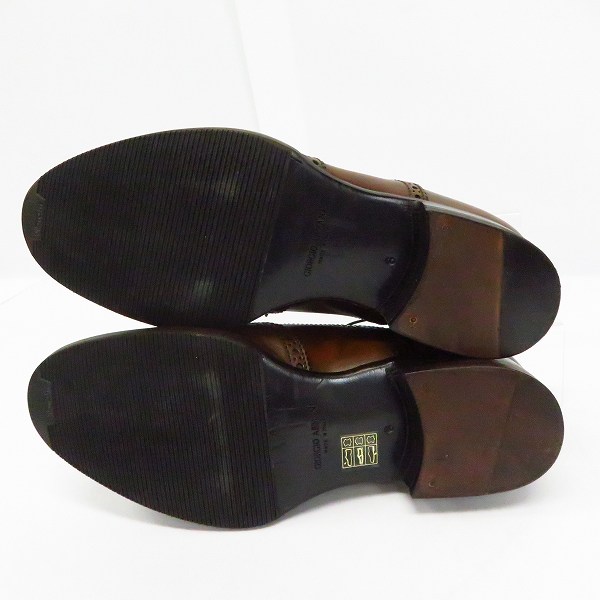 実際に弊社で買取させて頂いたGIORGIO ARMANI/ジョルジオアルマーニ ウイングチップ フルブローグ レザーシューズ ブラウン/6の画像 2枚目