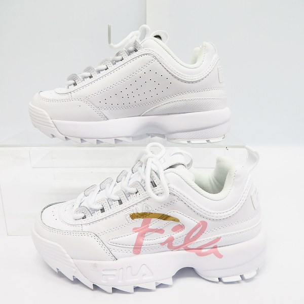 実際に弊社で買取させて頂いた【未使用】 FILA/フィラ DISRUPTOR2 WHITE/ディスラプター2 ホワイト 5FM00403-140/23.5の画像 3枚目