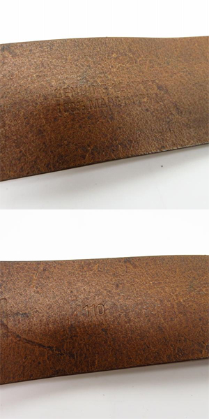 実際に弊社で買取させて頂いたHYDROGEN/ハイドロゲン スカルバックル レザーベルト/110の画像 6枚目