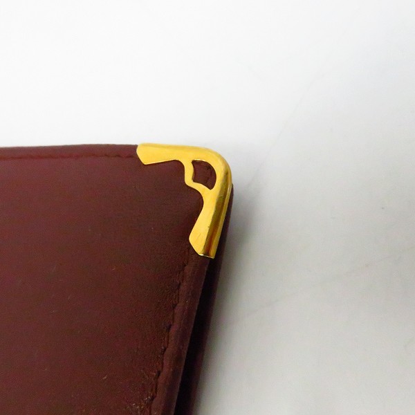 実際に弊社で買取させて頂いたCartier/カルティエ マストライン ロゴ レザー 2つ折り長財布の画像 4枚目