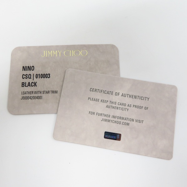 実際に弊社で買取させて頂いたJIMMY CHOO/ジミーチュウ NINO スタースタッズ レザー長財布の画像 8枚目