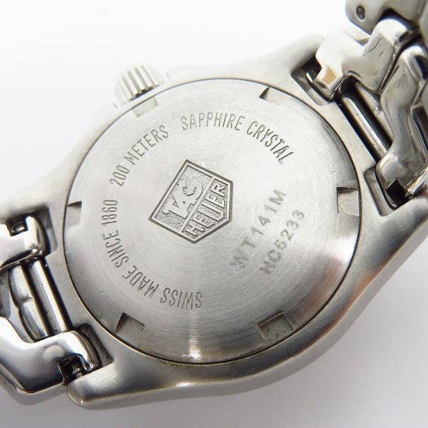 実際に弊社で買取させて頂いたTAG HEUER/タグホイヤー LINK/リンク ピンクシェル レディースウォッチ/腕時計 WT141M【動作未確認】の画像 4枚目