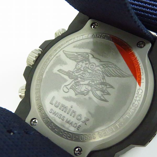 実際に弊社で買取させて頂いたLUMINOX/ルミノックス Navy Seals/ネイビーシールズ カラーマークシリーズ 3500 SERIESクロノグラフ 腕時計 3583.NDの画像 3枚目