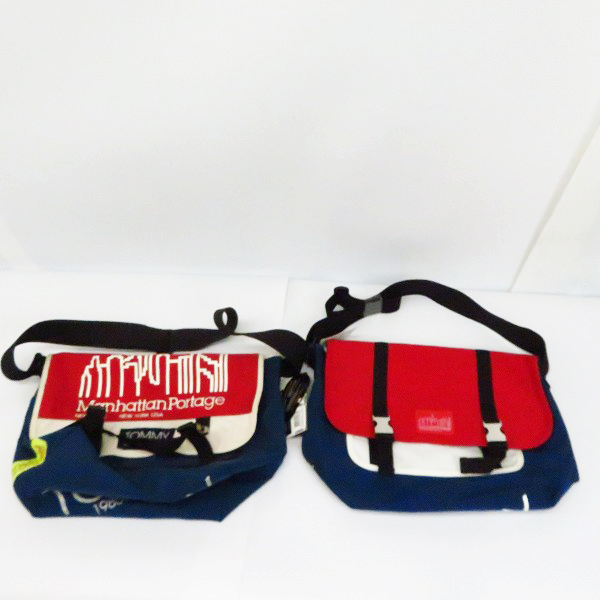 実際に弊社で買取させて頂いた【未使用含む】Manhattan Portage×TOMMY/マンハッタンポーテージ×トミー ナイロン ショルダーバッグ 2点セット