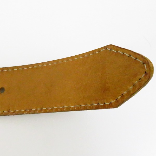 実際に弊社で買取させて頂いたDries Van Noten/ドリスヴァンノッテン イタリア製 レザーベルト シルバー系 85の画像 5枚目