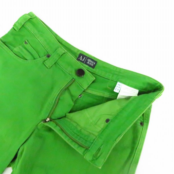 実際に弊社で買取させて頂いたARMANI JEANS/アルマーニジーンズ コットン カラーパンツ グリーン/29の画像 2枚目