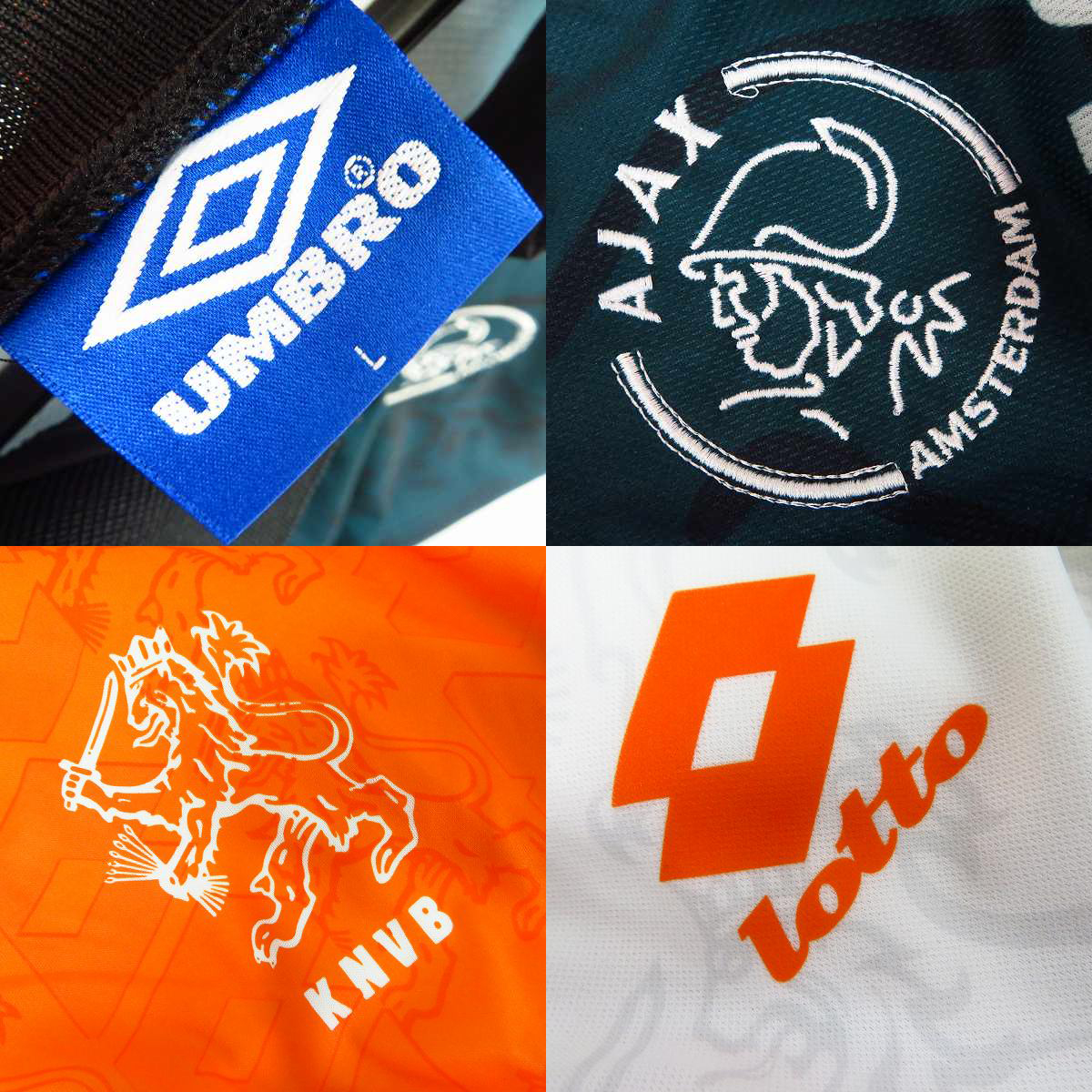 実際に弊社で買取させて頂いた【未使用含む】LOTTO/ロット UMBRO/アンブロ KNVB/アヤックス サッカー レプリカ ユニフォーム/M L 4点セットの画像 2枚目