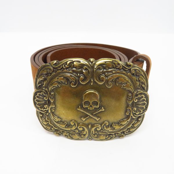 実際に弊社で買取させて頂いたHYDROGEN/ハイドロゲン スカルバックル レザーベルト/110