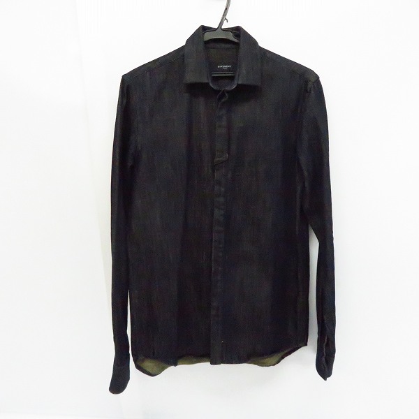 実際に弊社で買取させて頂いた【JPタグ】GIVENCHY/ジバンシー 比翼 インディゴデニムシャツ ジャケット14-1/2 37