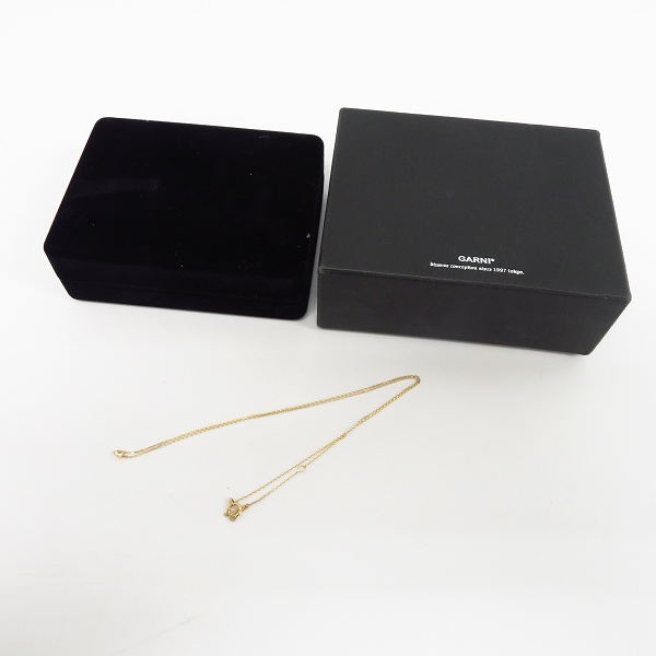 実際に弊社で買取させて頂いたGARNI/ガルニ  K10YG Square Dia Necklace/イエローゴールド スクエア 1Pダイヤモンド/0.04ct ネックレスの画像 8枚目