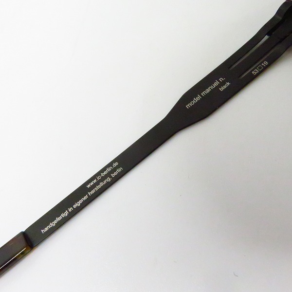 実際に弊社で買取させて頂いたic! berlin/アイシーベルリン Manuel N. East-Havanna/メガネフレーム/眼鏡の画像 3枚目