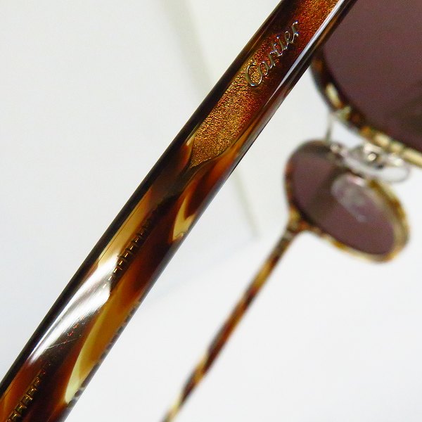 実際に弊社で買取させて頂いたCartier/カルティエ ラウンド サングラス/アイウェア CT0145Sの画像 7枚目
