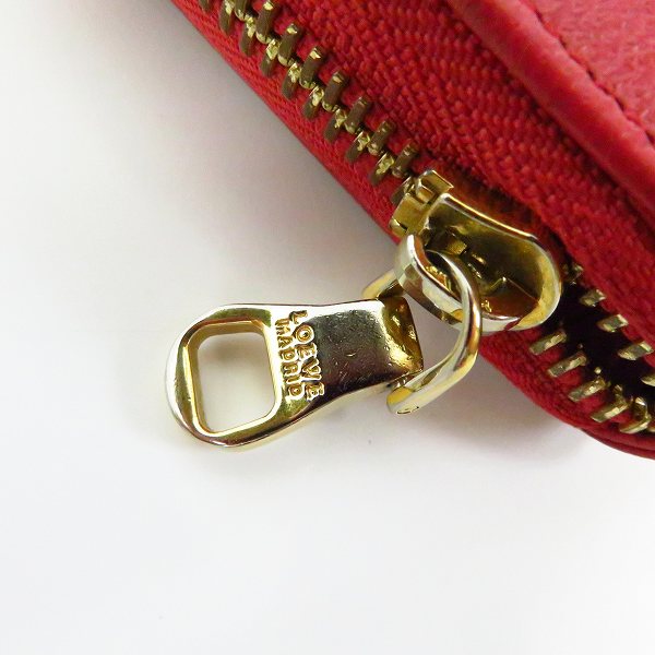 実際に弊社で買取させて頂いたLOEWE/ロエベ アナグラム ラウンドファスナー長財布/ウォレットの画像 7枚目