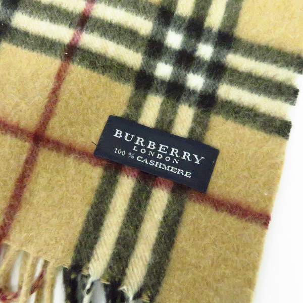 実際に弊社で買取させて頂いたBURBERRY LONDON/バーバリーロンドン カシミヤ マフラーの画像 1枚目