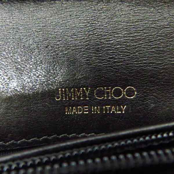 実際に弊社で買取させて頂いたJIMMY CHOO/ジミーチュウ ニノ レザー スタースタッズ 長財布 ブラックの画像 5枚目