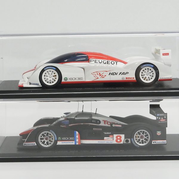 実際に弊社で買取させて頂いたSpark/スパーク 1/43 Peugeot/プジョー908 HDi FAP n°8 2 LM 2007/Concept car 908/ #8 #908 ミニカー 2点セットの画像 1枚目