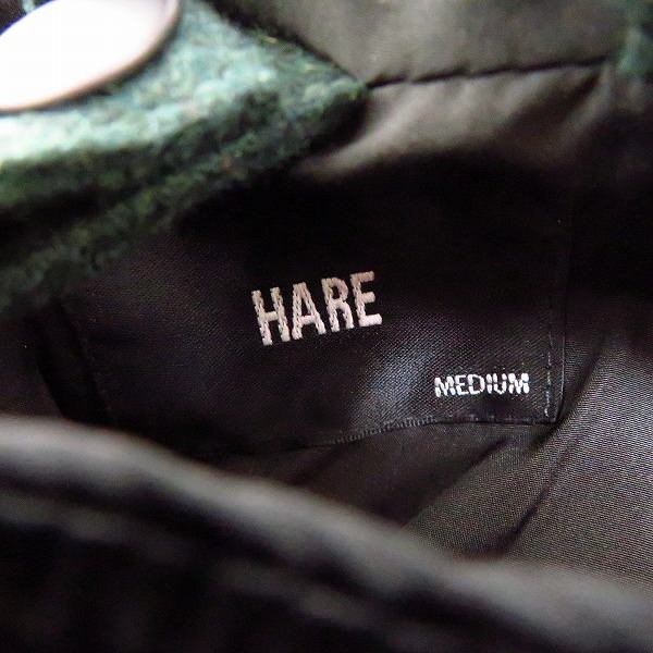 実際に弊社で買取させて頂いたHARE/ハレ ジップアップ フーディージャケット ライナー付き グリーン系/Mの画像 2枚目