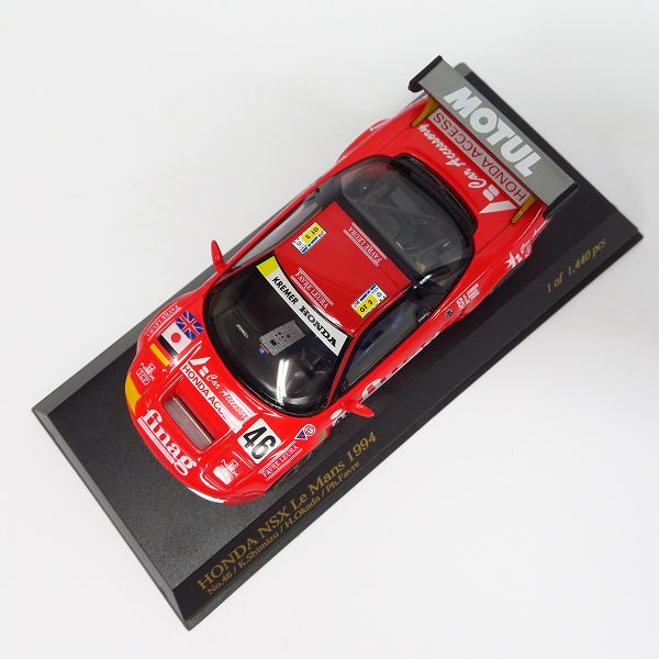 実際に弊社で買取させて頂いたKYOSHO/京商 1/431994 HONDA/ホンダ  NSX Le Mans/ルマン クレマー ミニカー/K03710A の画像 4枚目