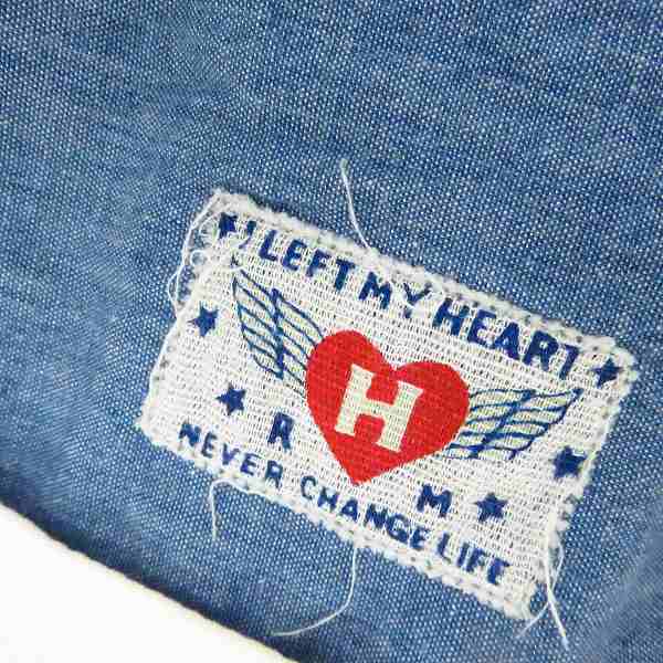 実際に弊社で買取させて頂いたHOLLYWOOD RANCH MARKET/ハリウッドランチマーケット ストライプ切替 白デニム カバーオール/3の画像 6枚目