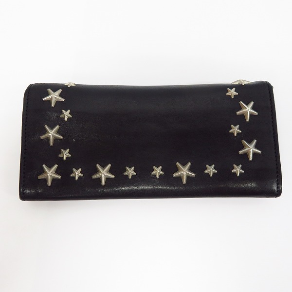 実際に弊社で買取させて頂いたJIMMY CHOO/ジミーチュウ NINO スタースタッズ レザー長財布の画像 1枚目