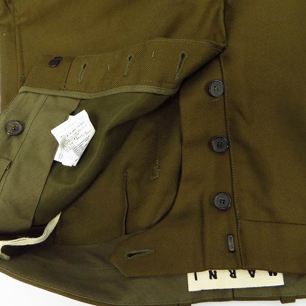 実際に弊社で買取させて頂いたMARNI/マルニ スラックス/チノ/コットンパンツ ブラウン系/44の画像 2枚目