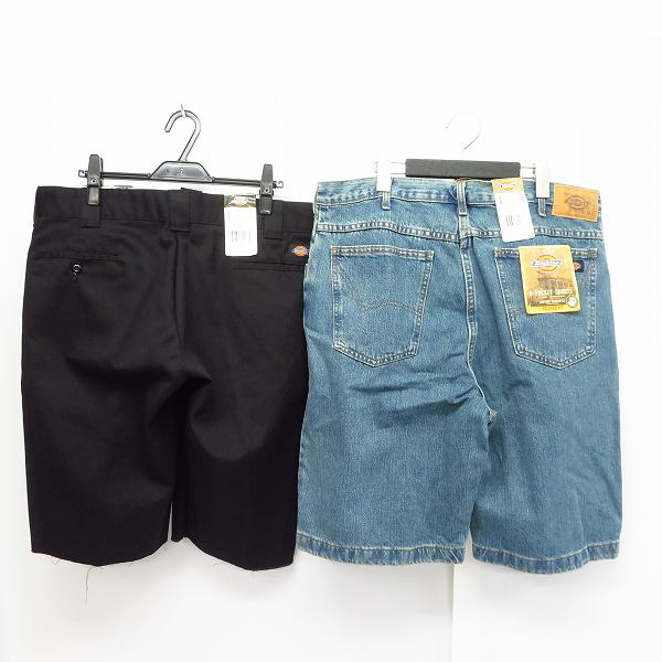 実際に弊社で買取させて頂いた【未使用】Dickies/ディッキーズ SLIM FIT CUT-OFF/RELAXED FIT DENIM ワーク/デニム ハーフパンツ/36 2点セットの画像 1枚目