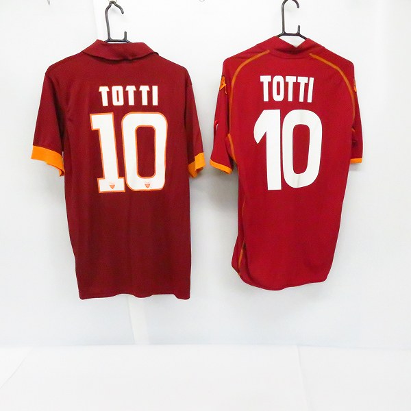 実際に弊社で買取させて頂いた【未使用含む】NIKE/ナイキ Kappa/カッパ ASローマ ホームユニフォーム トッティ L/他 2点セットの画像 1枚目