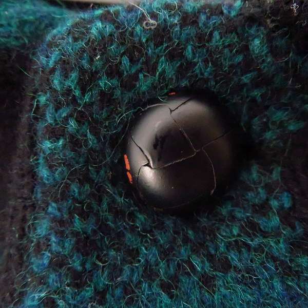 実際に弊社で買取させて頂いたMARBLES/マーブルズ ブロックチェック ワッペン付き ニットジャケット/Mの画像 6枚目