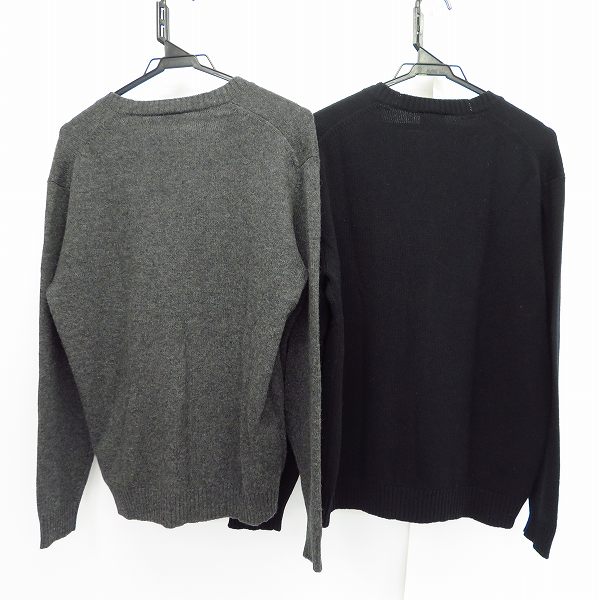 実際に弊社で買取させて頂いたLACOSTE/ラコステ ウールカーディガン/ブラック/グレー/3  2点セットの画像 1枚目
