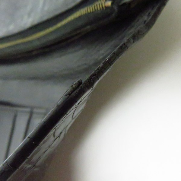 実際に弊社で買取させて頂いたBACKLASH/バックラッシュ オイルクロコ 長財布/ロングウォレットの画像 7枚目