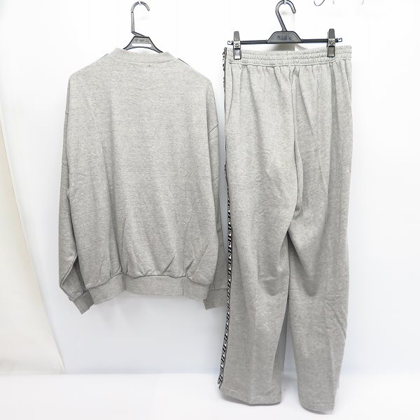 実際に弊社で買取させて頂いた【未使用】FILA/フィラ ロゴライン スウェット/スエット トレーナー/パンツ グレー系 Size：XL 2点セットの画像 1枚目