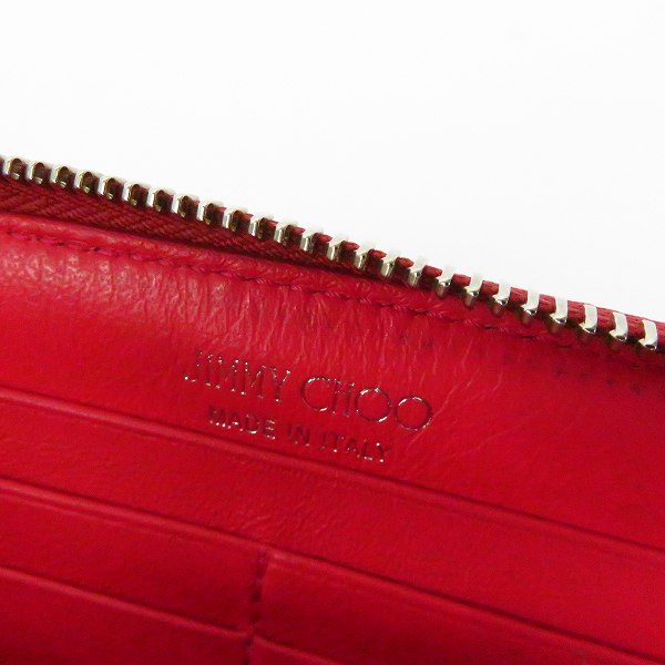 実際に弊社で買取させて頂いたJIMMY CHOO/ジミーチュウ FILIPA スタースタッズ ラウンドファスナー長財布 110324の画像 4枚目