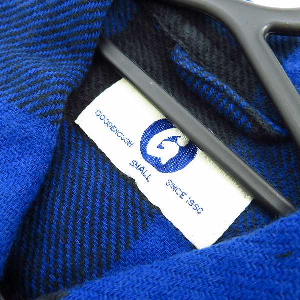 実際に弊社で買取させて頂いた【未使用含む】GOODENOUGH/グッドイナフ 刺繍ジップアップパーカー/チェックシャツ S/M 2点セットの画像 2枚目
